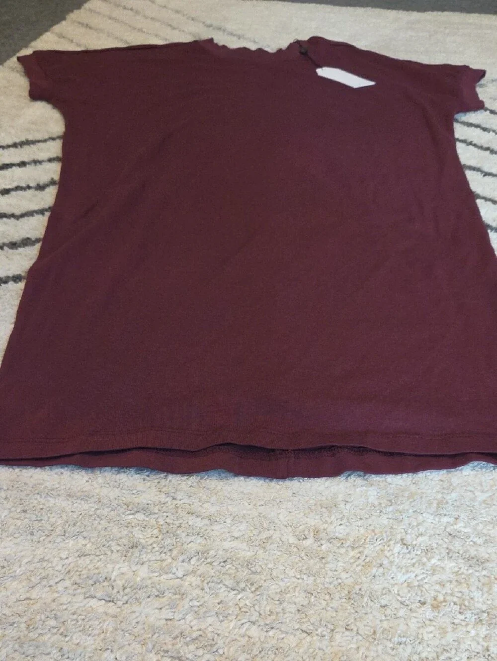 Universal Standard Burgundy Short Sleeve Midi Dress